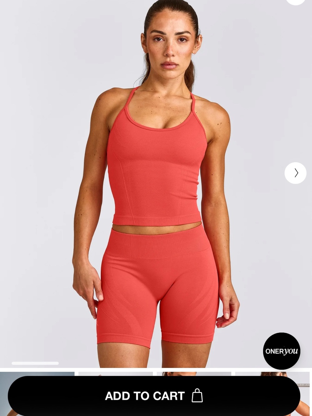 Oner Active ENHANCELIFT™ SEAMLESS STRAPPY RACER TANK TOP